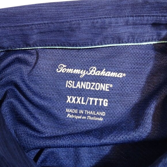 Tommy Bahama IslandZone Men Polo Shirt Size XXXL Blue Performance Short Sleeve - Picture 4 of 9